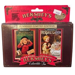Vintage 1997 Hersheys Limited Edition Playing Cards 2 Deck Set Collectible Tin